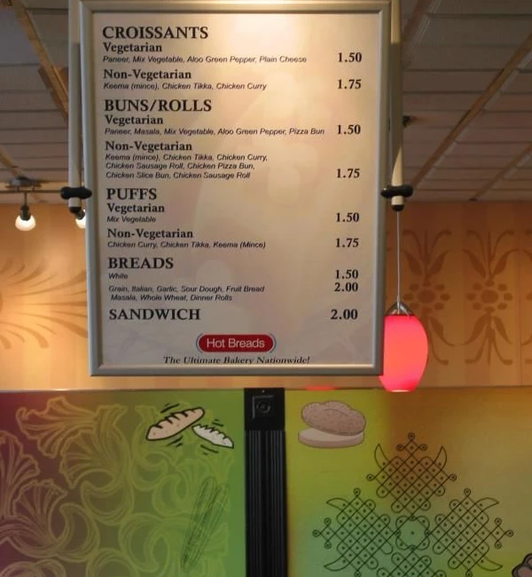 MENU009 - Custom Menu Sign for Restaurant
