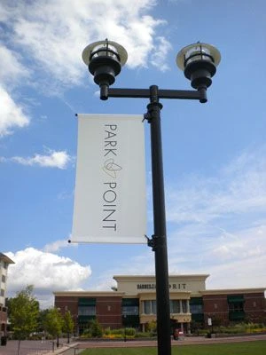 Pole pocket banners college campus in Rochester NY