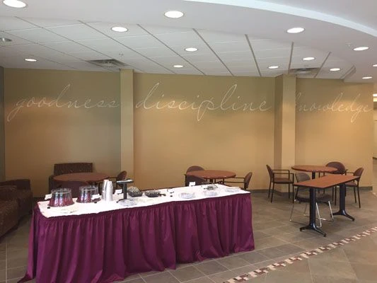 College wall graphic design and production Rochester NY