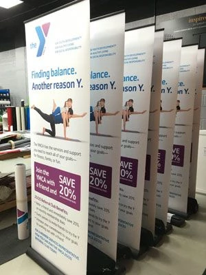 YMCA retractable banners Rochester NY