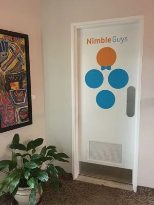 Custom Mens Room Door Decal Rochester NY