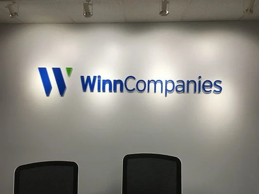 Dimensional acrylic company logo sign Rochester NY