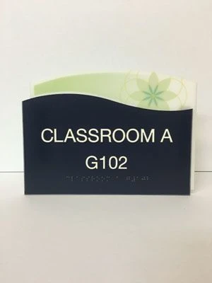 ADA Braille Custom branded Sign for Office Rochester NY.