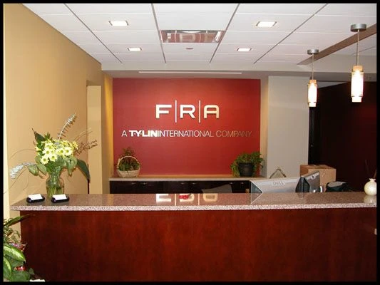Dimensional brushed metal letter company logo Rochester NY