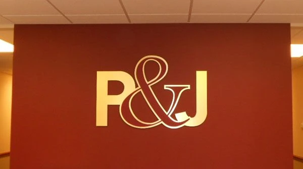 Dimensional company logo brushed metal look Rochester NY