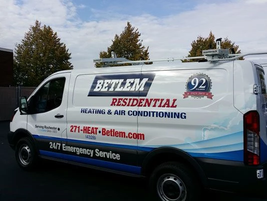 Betlem Residential Ford Transit Van vehicle graphics Rochester NY