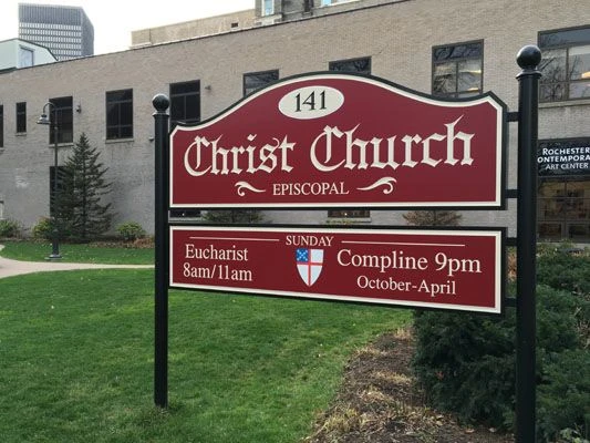 Outside post and panel sign Rochester NY