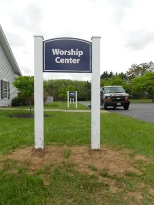 Outside post and panel sign Rochester NY