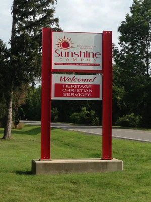 Outside post and panel sign Rochester NY