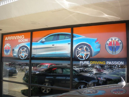 Car dealership window graphics Rochester NY
