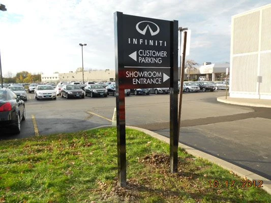 Car Dealership Directional Wayfinding Outside Sign Rochester NY