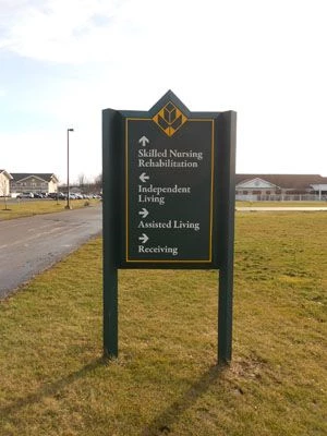 Retirement Community Outdoor directional signage Rochester NY