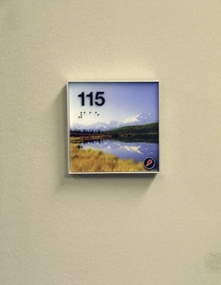 ADA Braille sign with room number Rochester NY